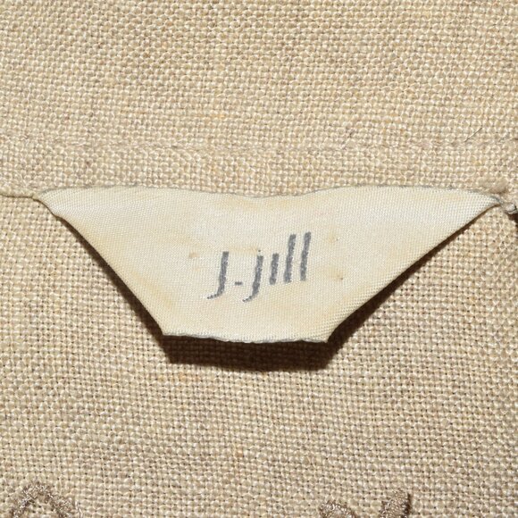 Vintage J.Jill Linen Embroidered Button Front Tunic Top - Picture 7 of 8